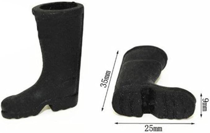 Dollhouse Rain Boot Dollhouse Rain Boots Miniature 1:12 Scale Color DIY Mini Rain Shoes Plastic Rainboot Decoration for Doll Dollhouse Accessories, Red