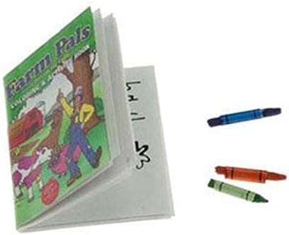 Dollhouse Miniature Coloring Book with Crayons