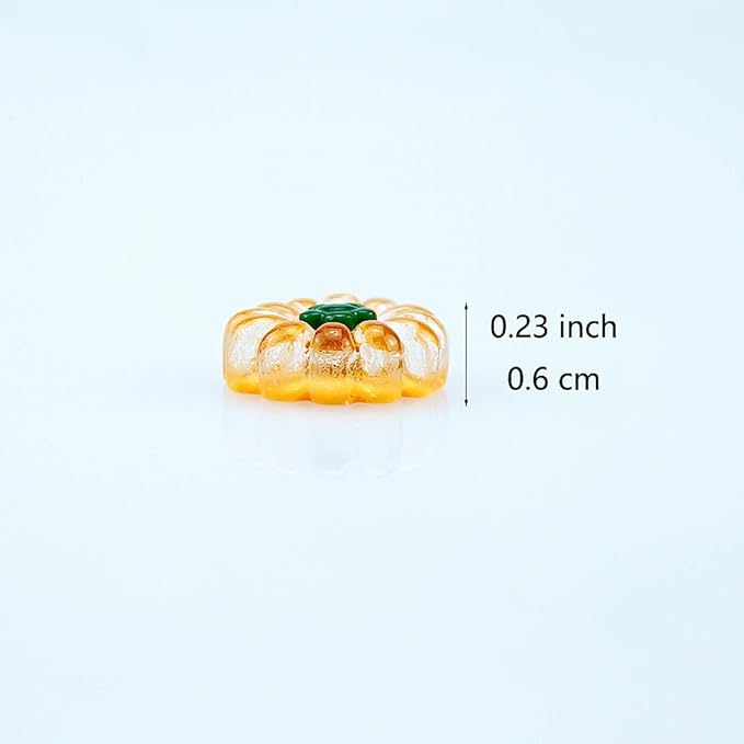 90 PCS Resin Pumpkin Fall Miniature Pumpkin Figurine Bulk Resin Embellishments for Halloween Crafts Accessories
