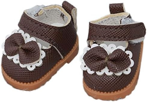 Compatible with Labubu Doll Shoes for 17cm Doll,Shoes Used for Labubu Accessories(GZA-Brorn)