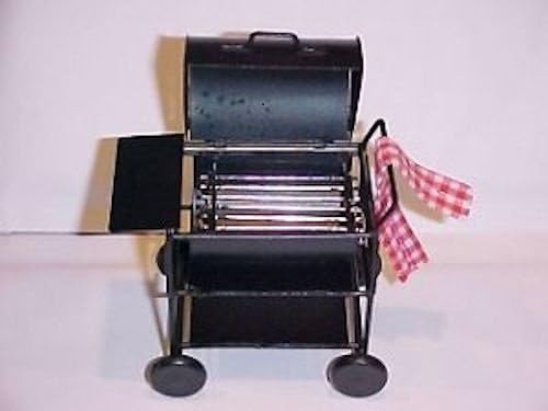 Dollhouse Miniature Barbecue Grill with Towel
