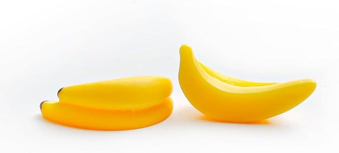 35 Pcs Miniature Bananas 1/12 Scale Banana Models Miniature Fruit Fake Mini Fruits for Mini House Kitchen Fairy Garden Decor,Décor Dollhouse Accessories, Yellow Mini Fruit for Dollhouse Kitchen Decor