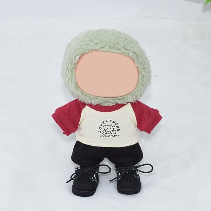 Compatible with Labubu Doll Shoes for 17cm Doll,Shoes Used for Labubu Accessories (DB-Black)