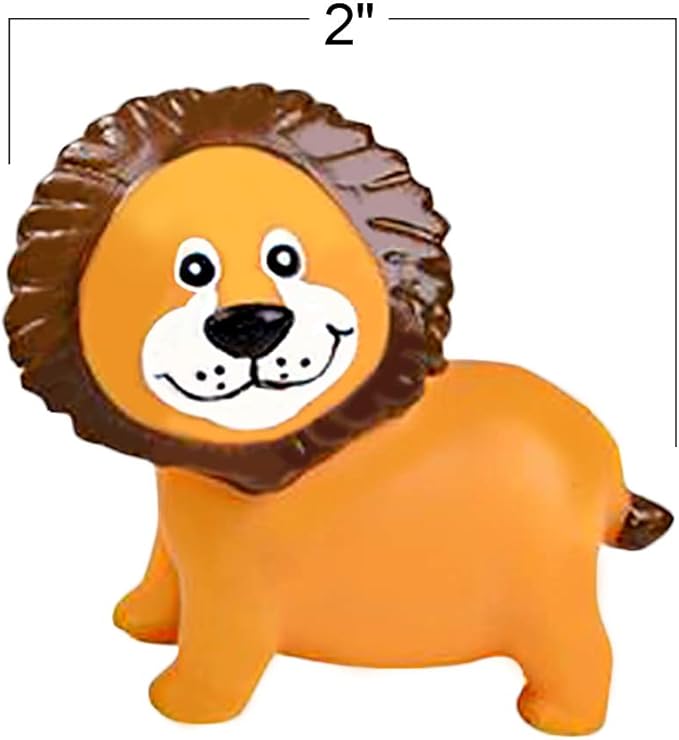 ArtCreativity Vinyl Zoo Animals Toys (Pack of 12) - Assorted Squeezable Toys Safari Animals Figures - Safari Birthday Party Favors for Kids, Jungle Figures for Fun Bath & Play Time