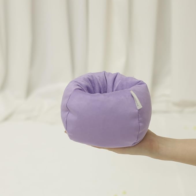 2pcs Cover of Mini Bean Bag Chair Cell Phone Holder (No Filler) Ultra Soft Micro Suede Anti Slip Miniature Bean Bag Couch Lavender Purple