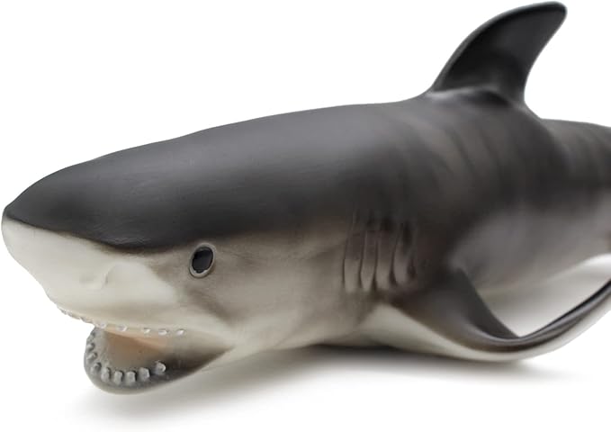 SmilerSmile Simulated Ocean Big Animal,One pc 15Inch Soft Filled Rubber Sea Educational Toys (Tiger Shark)