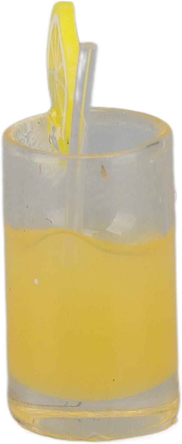 LBEC Miniature Lemonade Glasses, Resin Pack of 20 Dollhouse Lemonade Glasses for Decoration