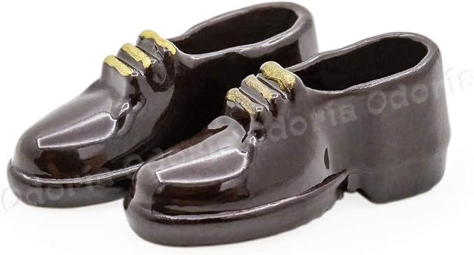 Odoria 1/12 Miniature Men Shoes Dollhouse Decoration Accessories, Black