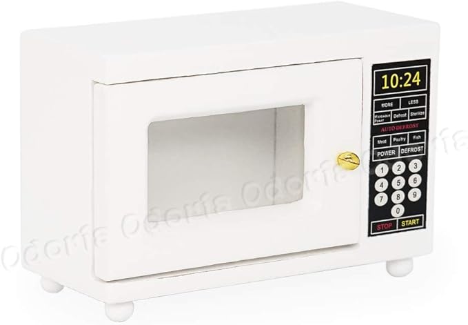 Odoria 1/12 Miniature Microwave Dollhouse Kitchen Accessories, White