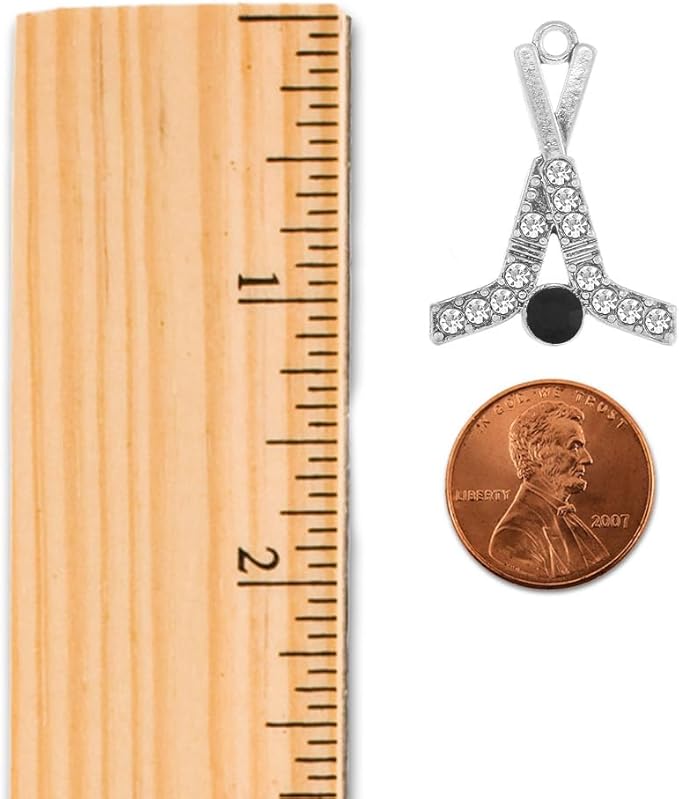 Inspired Silver - Hockey Sticks & Puck - Silver Christmas Ornament - Unique Charm Christmas Tree Ornament - Holiday Hanging Decoration
