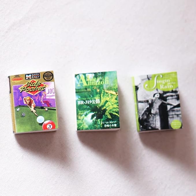 Dollhouse Decoration Accessories, 1:12 Dollhouse Ornament 12 Pcs Mini Color Magazine Book