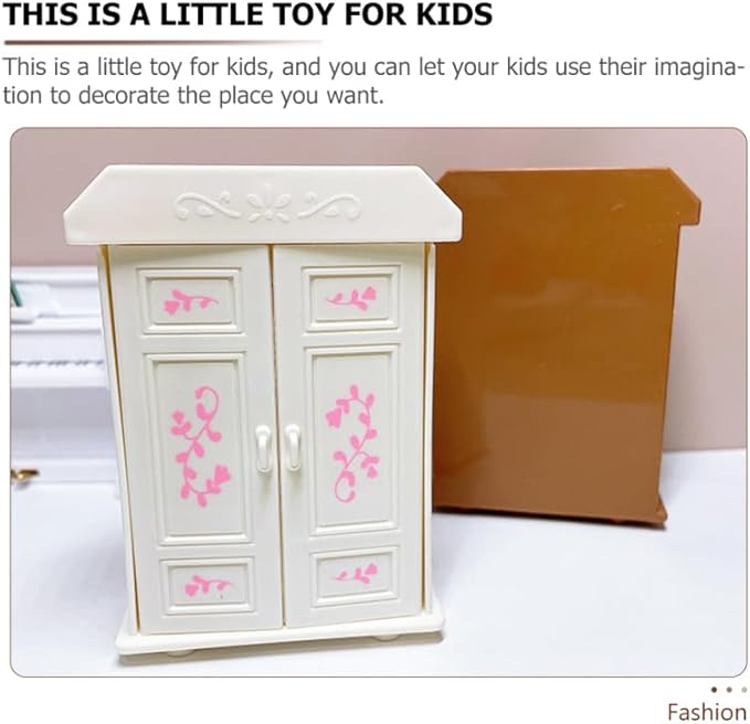 Miniature Bedroom Cabinet Set for Dollhouse Decor Mini Furniture for Boys and Girls Realistic Miniature Toy