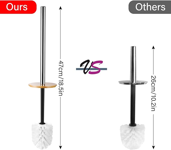 OTOSTAR Bathroom Accessories Set 8 Piece Bamboo Bathroom Accessory Set Bathroom Gift Set with 2 Qtip Holder Trash Can Soap Dispenser Toothbrush Holder Tumbler Cup Soap Dish Toilet Brush Holder (Black)