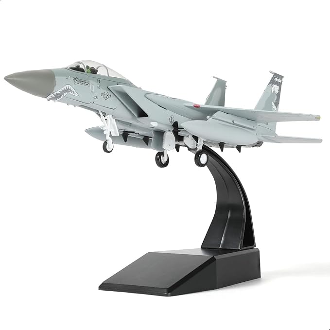 1/100 F-15C Eagle Fighter 79-0046 Model Diecast Metal Aircraft Model Military Fighter Aircraft Model with Stand for Adult Military Enthusiast Collection Display or Gift