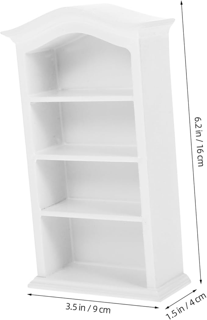 Zerodeko Miniature Bookshelf Model Dollhouse Book Storage Cabinet for Miniature Home Decor for Landscape Accessories Safe and Reusable Design