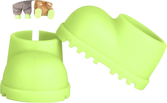 sunla Doll Shoes for 17cm Doll, Cute Mini Shoes Accessories for 17cm Dolls Sitting Standing Series, Silicone Doll Rain Shoes Boots(1 Pair Green)