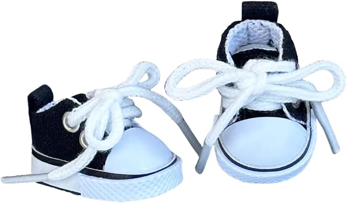 Compatible with Labubu Doll Shoes for 17cm Doll,Shoes Used for Labubu Accessories (F-Black)