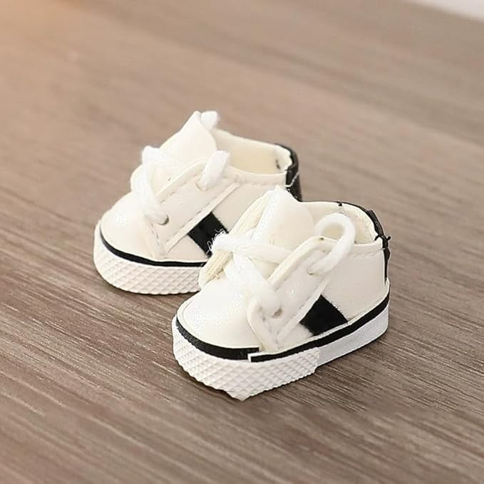 Compatible with Labubu Doll Shoes for 17cm Doll,Shoes Used for Labubu Accessories (YD-White)