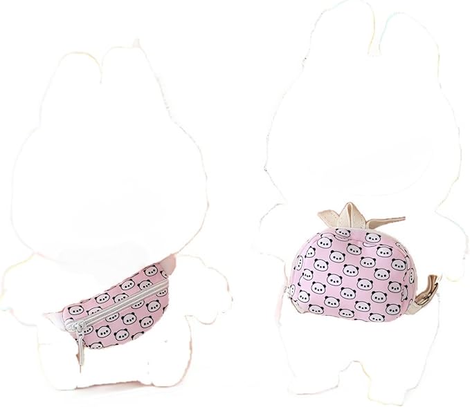 Bag Accessories for Lu bubu 17cm Dolls, Mini Doll Backpack Decoration for Dolls, Cute Fashion Cartoon Panda Backpack Outfit Accessory for 1st/2nd/3rd Gen 17cm Doll Purple