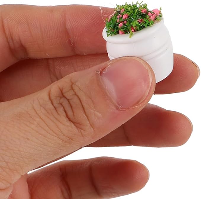 Toyvian Miniature Dollhouse Plants Set 22Pcs 1.38In Artificial Bonsai Potted Flowers for Dollhouse Decoration Tiny Greenery Accessories for DIY Crafts Home Christmas and Birthday