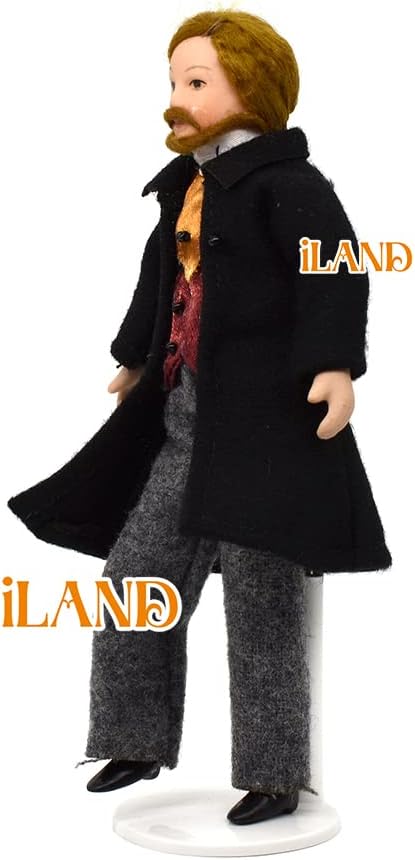iland Dollhouse People 1/12 Scale, Victorian Dollhouse Nobleman & Lady (Victorian Noble 4pcs)