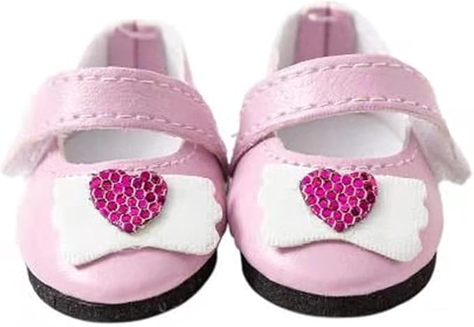 8 Pairs Doll Shoes Fit 14.5 inch American Doll Wellie Wishers Doll Including Boots, Sandals, Sneakers, Leather Shoes, etc