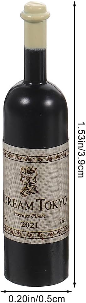LUOZZY 44 PCS 1:12 Miniature Red Wine Bottle & Cup Tiny Dollhouse Wine Bottles Mini Wine Glasses Dollhouse Champagne Bottles Dollhouse Kitchen Accessories