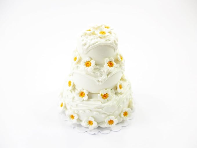 Dollhouse Wedding Cake 3 Layer Miniature Anniversary Cake 1:12 Dessert 16909