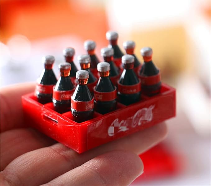 Dollhouse Kitchen Accessories, 1:12 Dollhouse Miniature 12 Piece Soft Drink with Tray