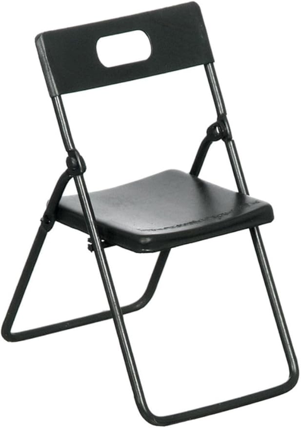 Aztec Imports, Inc. Dollhouse Miniature 5-Pc. Black Metal Folding Table & Chairs Set