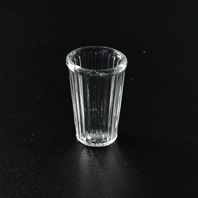 iLAND Miniature Dollhouse Accessories for Dollhouse Furniture Antique, Glass Vases w/ Dried Flowers Set (Elegant 4pcs)