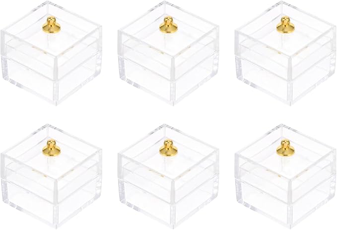 10Pcs Mini Candy Display Boxes Clear Dollhouse Storage Containers with Lids 2.5 Inch Dollhouse Accessories for 1 12 Scale Miniature Candy Display and DIY Decoration