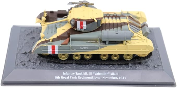 Motor city classics 1:43 Scale Military Diecast Collectible | Infantry Tank MK.III 'Valentine MK.II 8th Royal Tank Regimentl Libya November 1941 | Militaria Diecast Model 23192-41