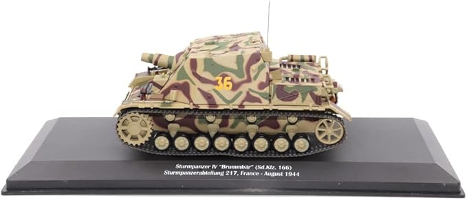 Motor city classics 1:43 Scale Military Diecast Collectible | Sturmpanzer IV Brummbar (Sd. kfz. 166) - Sturmpanzerabteilung 217, France - August 1944 | Militaria Diecast Model 23198-44