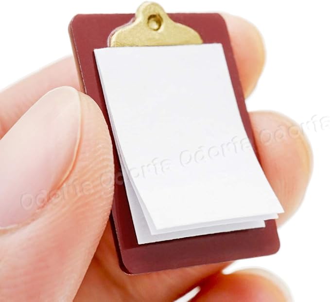 Odoria 1/12 Miniature Colored Pencils and Clipboard Dollhouse Decoration Accessories