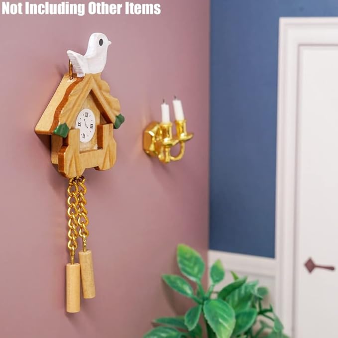 Odoria 1/12 Miniature Cuckoo Clock Dollhouse Decoration Accessories