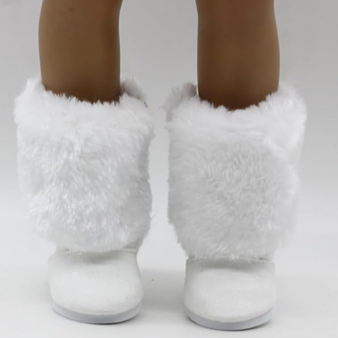 10 Pairs of 18-Inch Doll Shoes, BOSOIRSOU 2.75in Boots, Dance Shoes, Sandals, Casual Shoes, Canvas Shoes for 18" Doll Accessories