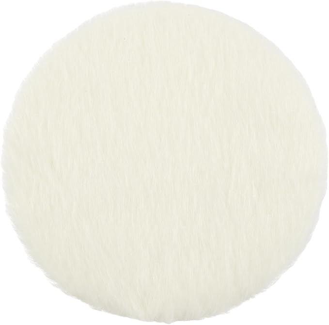 uxcell Dollhouse Miniature Carpet, 1:12 Fluffy Doll House Rugs Prop Small House Accessories for Doll House Furniture Decor Play, Beige Round