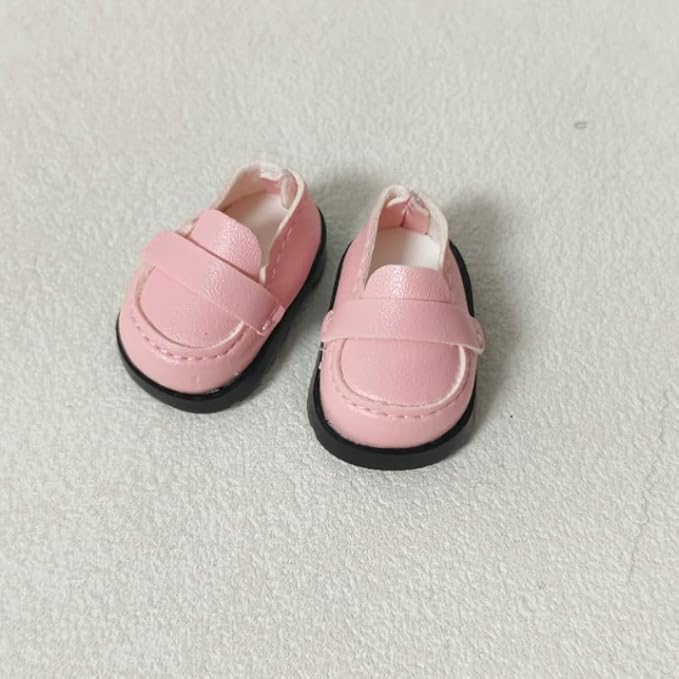 Compatible with Labubu Doll Shoes for 17cm Doll,Shoes Used for Labubu Accessories(A-Pink)