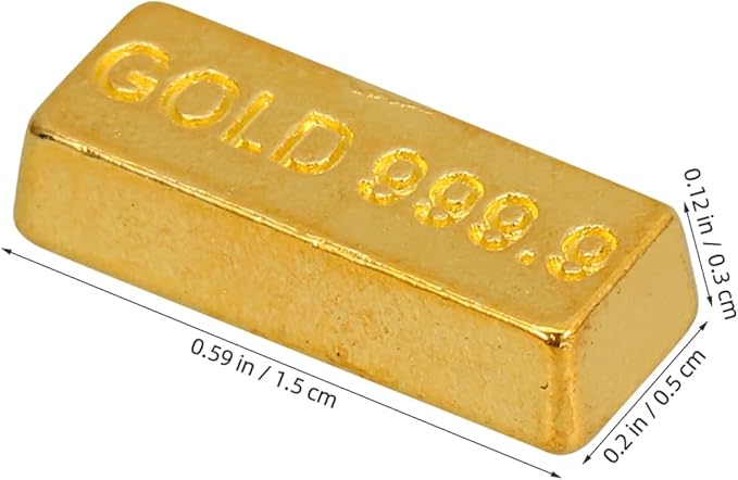 30 PCS Dollhouse Mini Mini Model Mini Fake Gold Brick Mini Gold Fake,