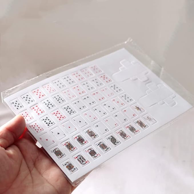 Dollhouse Decoration Accessories, 1:12 Dollhouse Ornament Mini Playing Cards Set with 2 Boxes