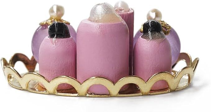 Odoria 1/12 Miniature Perfume Tray Dollhouse Decoration Accessories, Purple