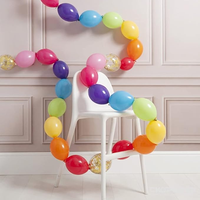 ADIDO EVA Link Balloons Purple 10 Inch Latex Quick Linkale Balloon 80 Pcs for Birthday, Halloween, Christmas, Party Festival Decorations