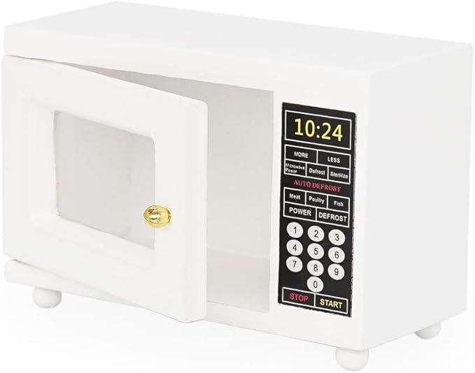 Odoria 1/12 Miniature Microwave Dollhouse Kitchen Accessories, White