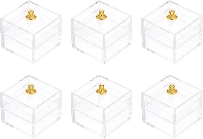 ARTIBETTER 10pcs Mini Candy Dessert Clear Box Dollhouse Candy Display Box 1:12 Scale Dollhouse Food Treat Display Holder Miniature Art Craft - 1in