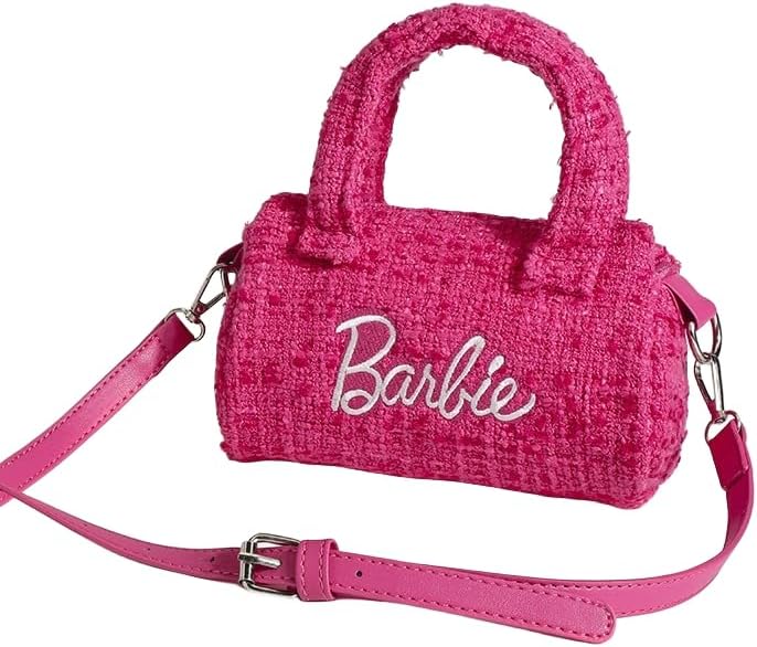 Pink Doll Party Favor CrossBody Handbag Barrel Shape for Girl Women Birthday Halloween Cute | Doll, Party Favor, Birthday, Halloween, Cute