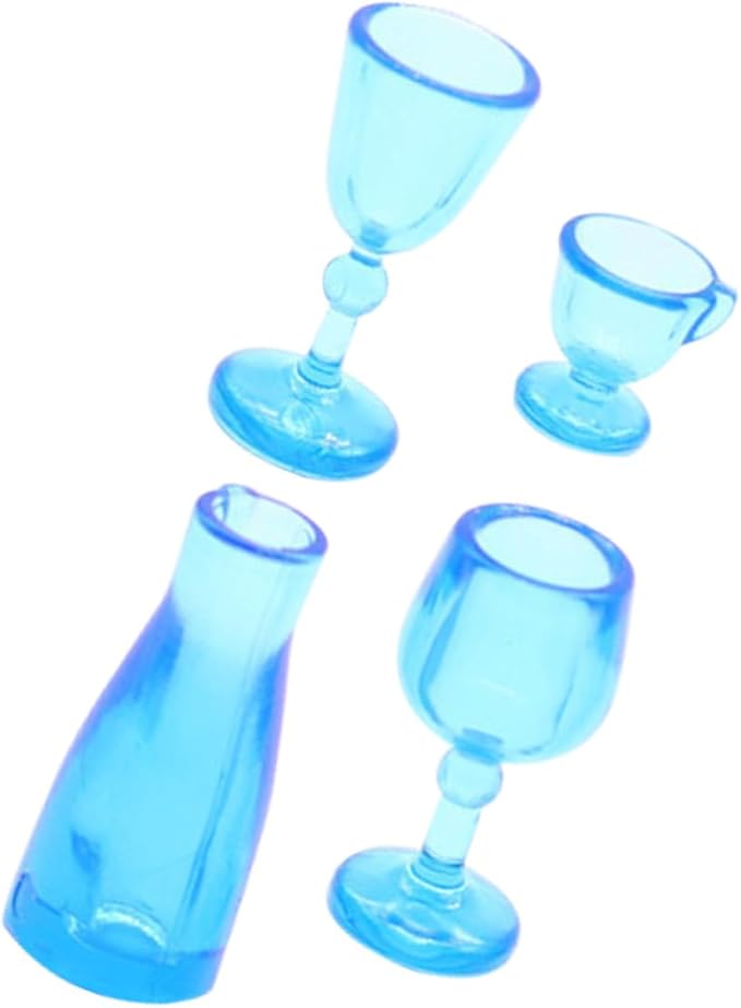 ORFOFE 4pcs Miniature Wine Cups Set Realistic Tiny Drink Accessories for Dollhouse Garden Decor and DIY Crafts Safe Material Lightweight Design