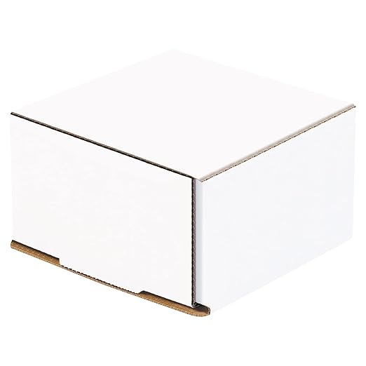 Box USA BMLR5 4 3/8"L x 4 3/8"W x 2 1/2"H, White (Pack of 50)