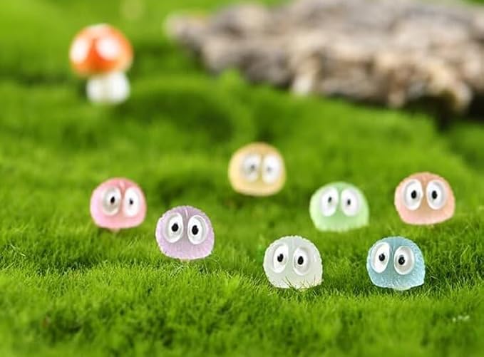 120 PCS Luminous Mini Resin Animal Figurines, 12 Styles, for Miniature Fairy Garden Accessories Micro Landscape Aquarium Garden, Glow in The Dark Tiny Animals