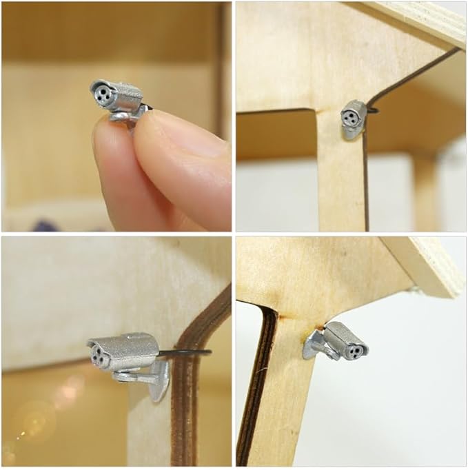 Totority Miniature Dollhouse Camera 2Pcs Realistic Toy Camera Accessory for Ob11 Dollhouse Living Room Decor